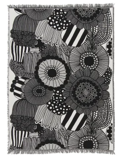 Marimekko Plaid Siirtolapuutarha Textil Grau Schwarz / 130 X 180 Cm - Grau - Schwarz Best