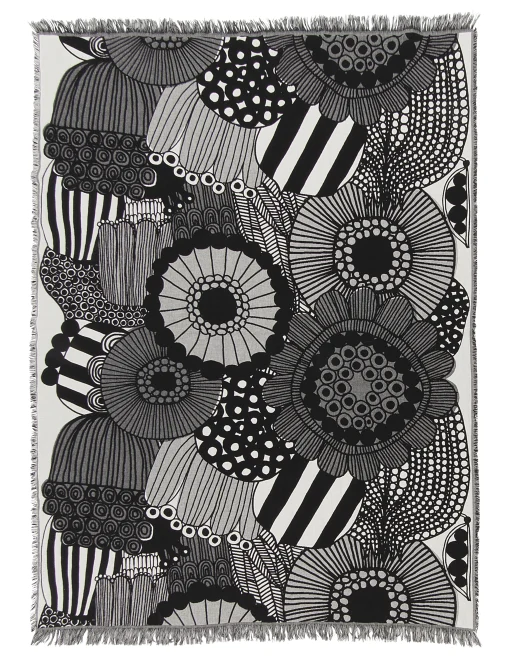 Marimekko Plaid Siirtolapuutarha Textil Grau Schwarz / 130 X 180 Cm - Grau - Schwarz Best