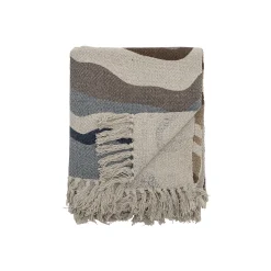Bloomingville Plaid Stephania Textil / 160 X 130 Cm - Recycelte Baumwolle - Bunt Hot