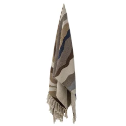 Bloomingville Plaid Stephania Textil / 160 X 130 Cm - Recycelte Baumwolle - Bunt Hot