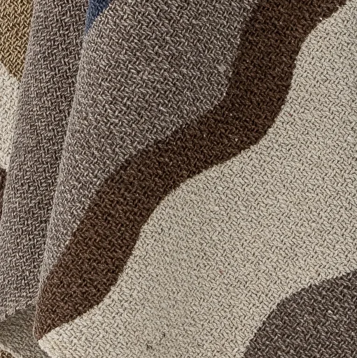 Bloomingville Plaid Stephania Textil / 160 X 130 Cm - Recycelte Baumwolle - Bunt Hot