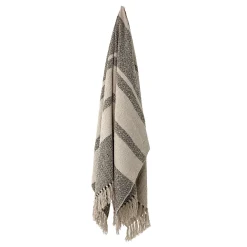 Bloomingville Plaid  Textil Grun Beige / 160 X 130 Cm - Recycelte Baumwolle - Beige - Dunkelgrun Online