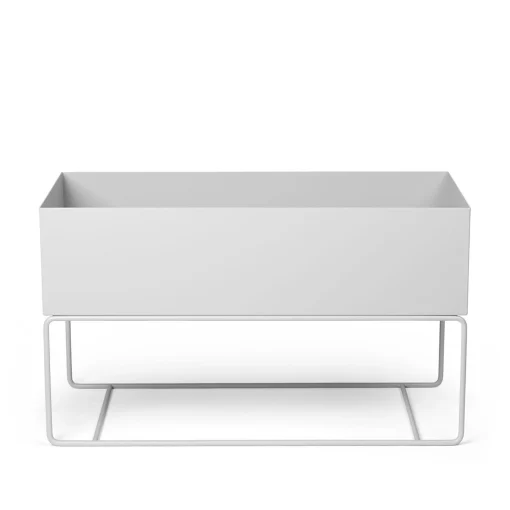 Ferm Living Plant Box Large Pflanzengefas Mit Gestell/ L 77 X H 45 Cm X Tiefe. 34 Cm - Hellgrau Hot
