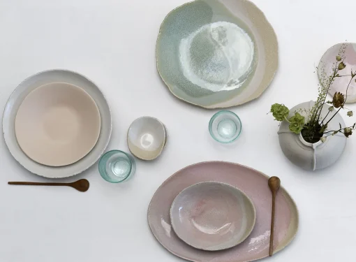Jars Ceramistes Platte Wabi Keramik/ Oval - 25 X 36 Cm - Handgefertigtes Steinzeug - Rosa Clearance