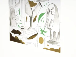 The Wrong Shop Poster Jaime Hayon X  - Animalotheque Papierfaser Grun / 49 X 67,8 Cm - Exklusivitat - Gold - Grun - Weis Store