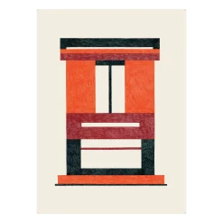 The Wrong Shop Poster Nathalie Du Pasquier - Chaud Papierfaser Bunt / 47,5 X 67,5 Cm - Orange Fashion