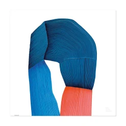 Vitra Poster Ronan Bouroullec - Drawing 2018 Papierfaser Blau / 67,5 X 67,5 Cm - Blau - Rot Cheap