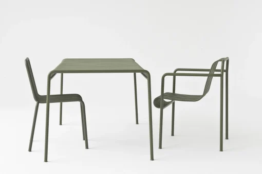 Hay Quadratischer Tisch Palissade Metall Grau / 80 X 80 Cm - R & E Bouroullec - Hellgrau Hot