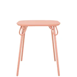 Bibelo Quadratischer Tisch Swim Duo Metall Rosa / 63 X 63 Cm - Metall - Rosa Zuckerwatte Cheap