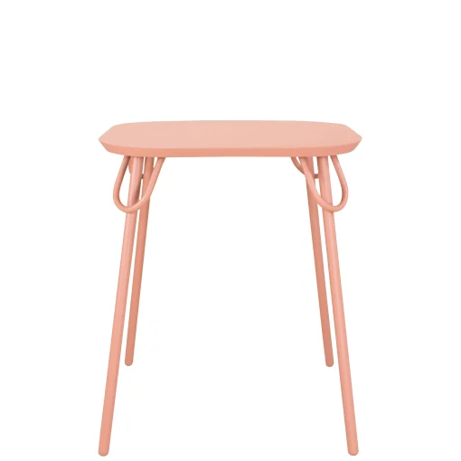 Bibelo Quadratischer Tisch Swim Duo Metall Rosa / 63 X 63 Cm - Metall - Rosa Zuckerwatte Cheap