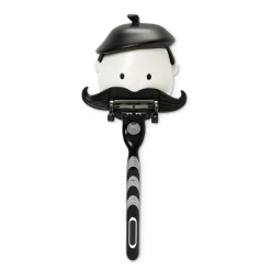 Pa Design Rasierhalter Mr Razor Plastikmaterial Weis Schwarz / Mit Saugnapf - Schwarz - Weis Sale