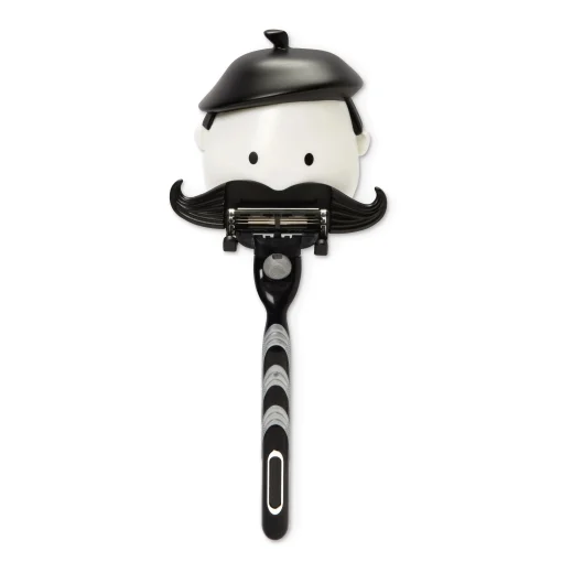 Pa Design Rasierhalter Mr Razor Plastikmaterial Weis Schwarz / Mit Saugnapf - Schwarz - Weis Sale