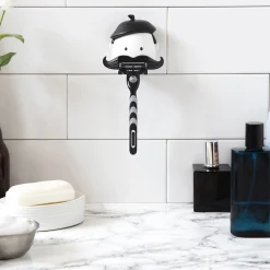 Pa Design Rasierhalter Mr Razor Plastikmaterial Weis Schwarz / Mit Saugnapf - Schwarz - Weis Sale