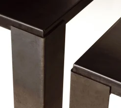 Zeus Rechteckiger Tisch Big Irony Metall Rechteckige Tischplatte Aus Stahl - Schwarz Sale