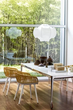 Magis Rechteckiger Tisch Big Will Glas Weis Metall / 200 X 100 Cm - Aluminium Poliert - Weis Fashion