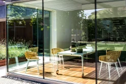 Magis Rechteckiger Tisch Big Will Glas Weis Metall / 200 X 100 Cm - Aluminium Poliert - Weis Fashion