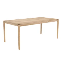 Ethnicraft Rechteckiger Tisch Bok Holz Natur / Eiche Massiv  - 180 X 90 Cm / 8 Personen - Eiche Natur Discount