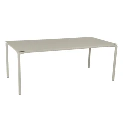 Fermob Rechteckiger Tisch Calvi Metall Grau / 195 X 95 Cm - Aluminium / 10 Bis 12 Personen - Abnehmbare Tischplatte - Tongrau Cheap