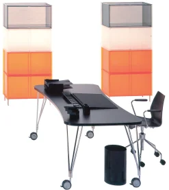 Kartell Rechteckiger Tisch Max Metall Plastikmaterial Schwarz Mit Fusen - 160 Cm - Schiefer Store