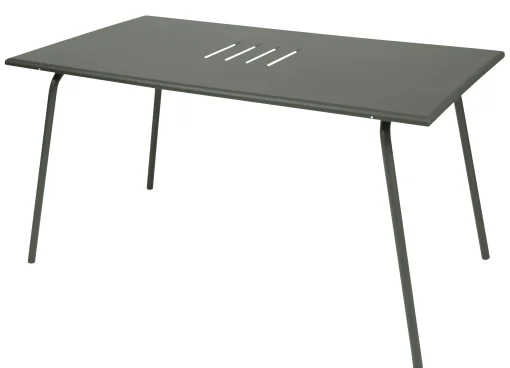 Fermob Rechteckiger Tisch Monceau Metall Grun Grau / 146 X 80 Cm - Fur 6 Personen - Rosmarin Discount