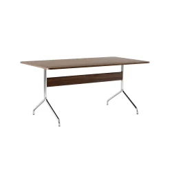 &tradition Rechteckiger Tisch Pavilion Av18 Holz Natur / Holz - 160 X 90 Cm - Nussbaum - Verchromt Outlet