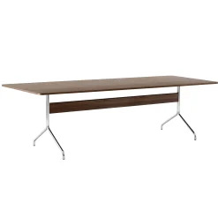 &tradition Rechteckiger Tisch Pavilion Av24 Holz Natur / Holz - 250 X 110 Cm - Nussbaum - Verchromt Sale