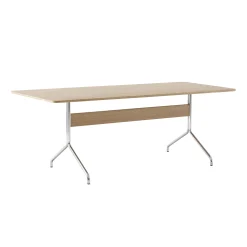 &tradition Rechteckiger Tisch Pavilion Av19 Holz Natur / Holz - 200 X 90 Cm - Eiche - Verchromt Shop