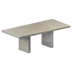 Zeus Rechteckiger Tisch Tommaso Outdoor Metall Grau / 180 X 90 Cm - Stahl Lackiert - Zementgrau Best