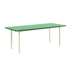 Hay Rechteckiger Tisch Two-Colour Holz Grun / 200 X 90 Cm - Mdf Valchromat® - Elfenbein - Minzgrun Shop