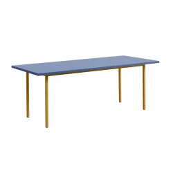 Hay Rechteckiger Tisch Two-Colour Holz Blau / 200 X 90 Cm - Mdf Valchromat® - Blau - Ocker Cheap