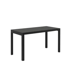Muuto Rechteckiger Tisch Workshop Holz / Linoleum - 130 X 65 Cm - Schwarz Outlet