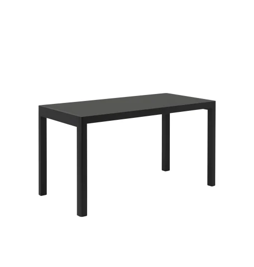 Muuto Rechteckiger Tisch Workshop Holz / Linoleum - 130 X 65 Cm - Schwarz Outlet