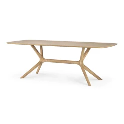 Ethnicraft Rechteckiger Tisch X Holz Natur / 224 X 100 Cm - 8 Personen / Eiche Massiv - Eiche Natur Fashion