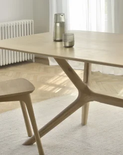 Ethnicraft Rechteckiger Tisch X Holz Natur / 224 X 100 Cm - 8 Personen / Eiche Massiv - Eiche Natur Fashion