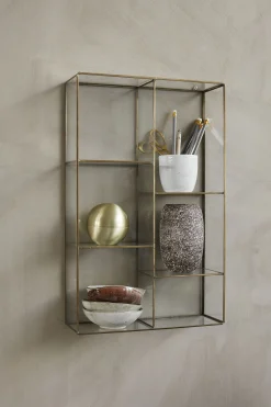 House Doctor Regal Keeper Large Metall Glas Gold Transparent / H 52 Cm X L 33 Cm - Messing - Transparent Cheap