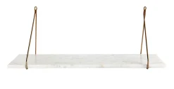 House Doctor Regal Marble Stein Weis Gold Metall / Marmor & Messing - L 70 Cm - Messing - Weis Best