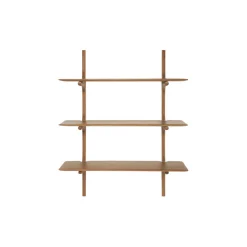 Ethnicraft Regal Pi Holz Natur / 2 Regalbretter - Massives / L 100 X H 91 Cm - Mahagoni Discount