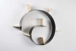 Kartell Regal Popworm Plastikmaterial Schwarz Gold / L 320 Cm - Gold - Schwarz Sale