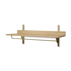 Ferm Living Regal Sector Holz Natur / L 87 X P 37 Cm - Mit Kleiderstange - Eiche Natur - Messing Best Sale