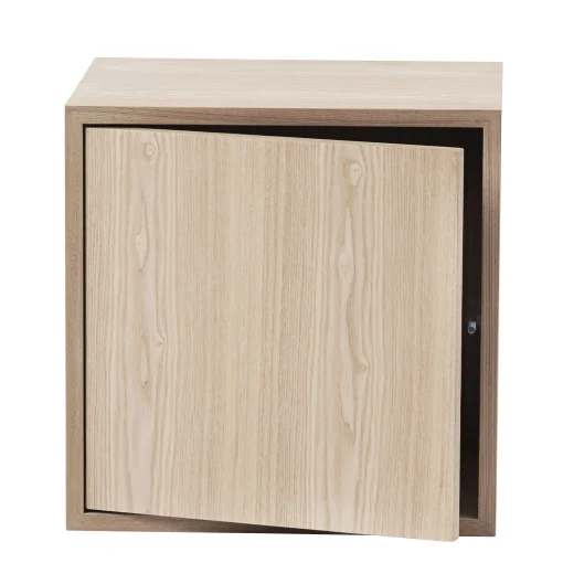 Muuto Regal Stacked 2.0 Holz Natur / Grose M - Quadratisch - 43 X 43 Cm / Mit Tur - Eiche Natur Cheap