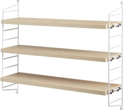 String Furniture Regal String® Pocket Metall Weis Holz Natur / Holz - L 60 X H 50 Cm - Esche - Weis Hot