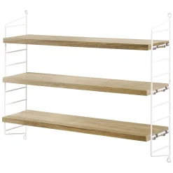String Furniture Regal String® Pocket Metall Holz Natur / Holz - L 60 X H 50 Cm - Eiche - Weis Best Sale