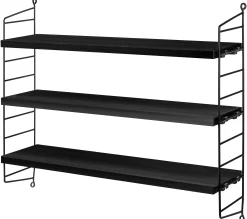 String Furniture Regal String® Pocket Metall Holz / Holz - L 60 X H 50 Cm - Schwarz Best