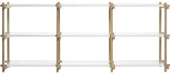 Hay Regal Woody Low Metall Weis Holz Natur B 75,5 Cm X H 85,5 Cm - Holz Hell - Weis Shop