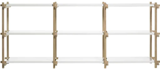 Hay Regal Woody Low Metall Weis Holz Natur B 75,5 Cm X H 85,5 Cm - Holz Hell - Weis Shop