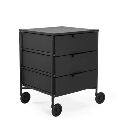 Kartell Rollcontainer Mobil Plastikmaterial Schwarz / 3 Schubladen - Version Mattlackiert - Schwarz Mattiert Best