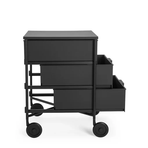 Kartell Rollcontainer Mobil Plastikmaterial Schwarz / 3 Schubladen - Version Mattlackiert - Schwarz Mattiert Best