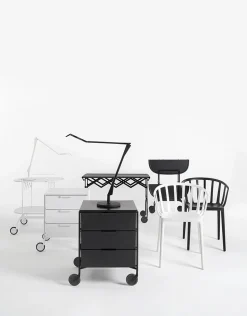 Kartell Rollcontainer Mobil Plastikmaterial Schwarz / 3 Schubladen - Version Mattlackiert - Schwarz Mattiert Best