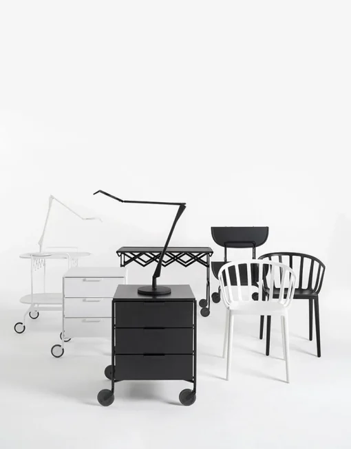 Kartell Rollcontainer Mobil Plastikmaterial Schwarz / 3 Schubladen - Version Mattlackiert - Schwarz Mattiert Best