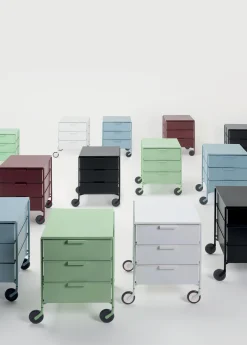 Kartell Rollcontainer Mobil Plastikmaterial Schwarz / 3 Schubladen - Version Mattlackiert - Schwarz Mattiert Best